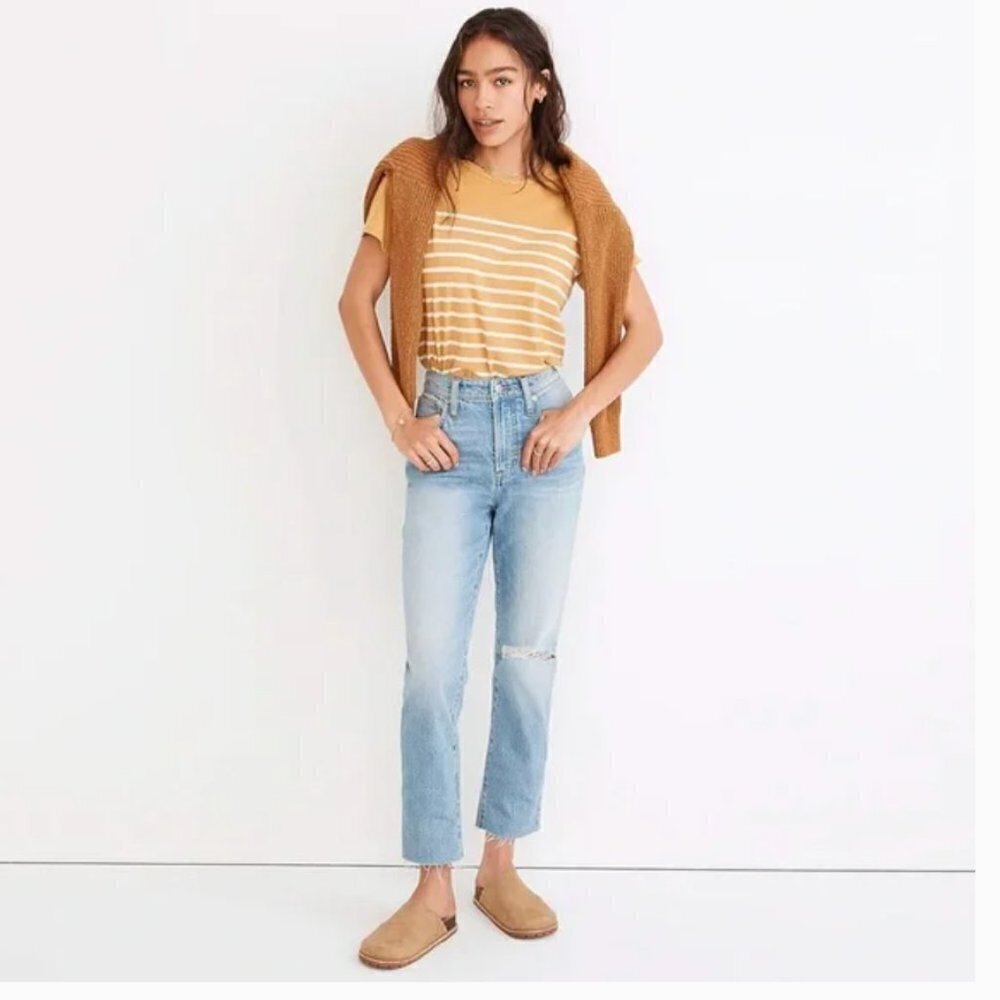 Madewell The Curvy Perfect‎ Vintage Jean Distressed Light Wash size 29
